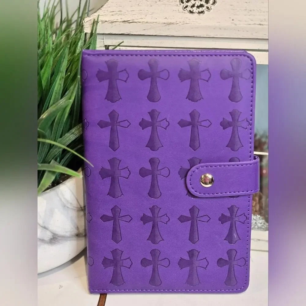 Notebook Purple Cross Padded Journal